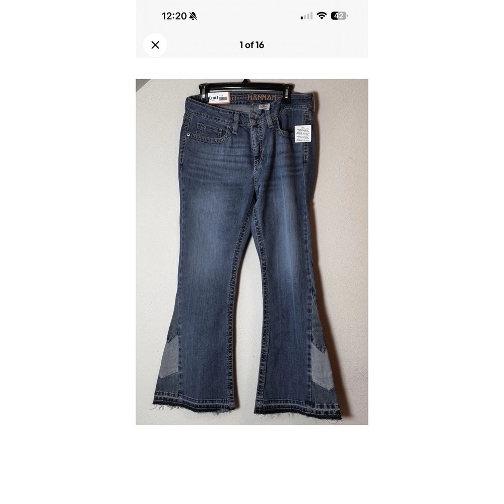 Cruel Girl Hannah Flare Jeans 32/13R Medium Wash Western Denim NWT